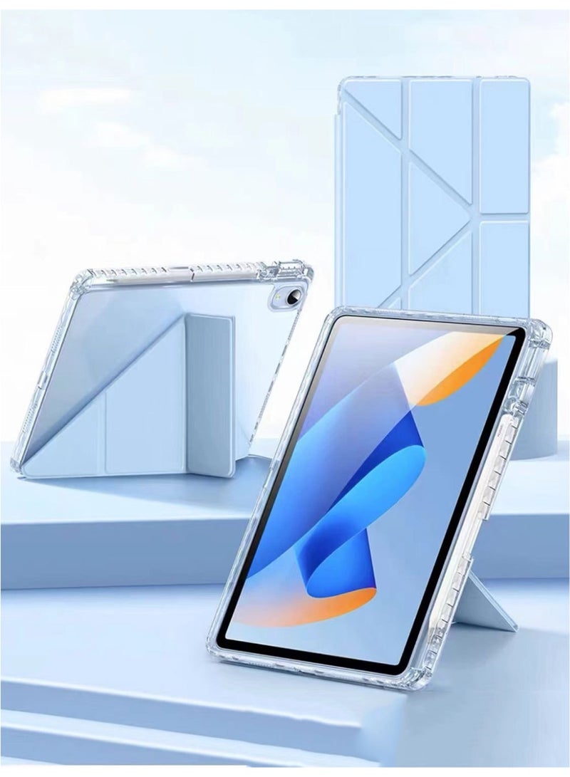 for Honor Pad X8a 11 Inch Case Cover, Triple Fold Y-shaped Design, Multi Angle, Leather Tablet Cover With Pen Slot, Automatic Wake-up/sleep,Blue  - Image 5