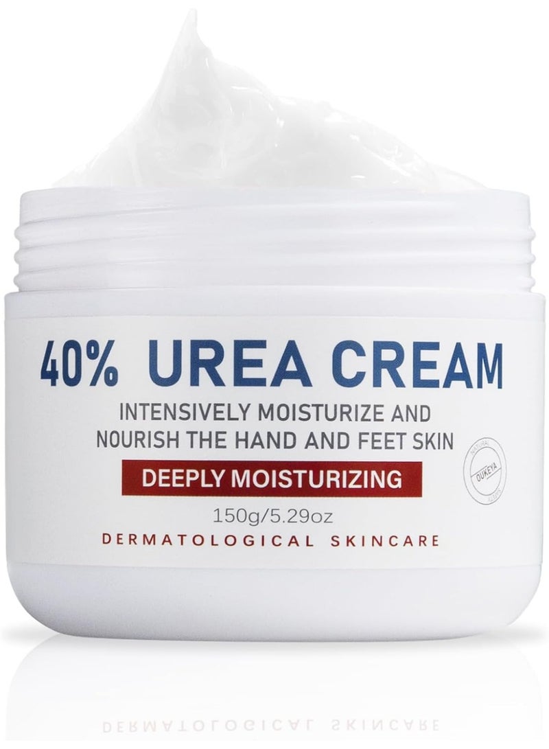 OUKEYA Urea Cream 40 Percent Urea Foot & Hand Cream for Cracked Heels and Dry Skin Urea Lotion for Deep Moisturizing Callus Remover Nourishes Soften Foot Moisturiser for Women&Men Maximum Strength - Image 1