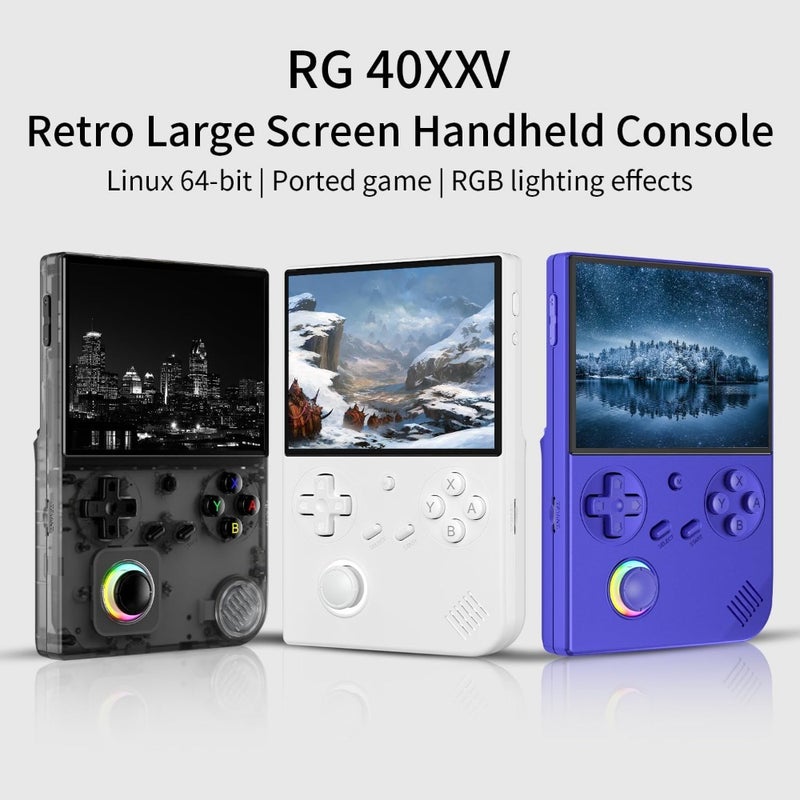 RG40XXV Retro Portable Video Game Console, 4.0'' IPS Screen, Linux System with Built-in 64G TF Card, 5528 Games, Supports HDMI TV Output, 5G WiFi, Bluetooth - Image 2