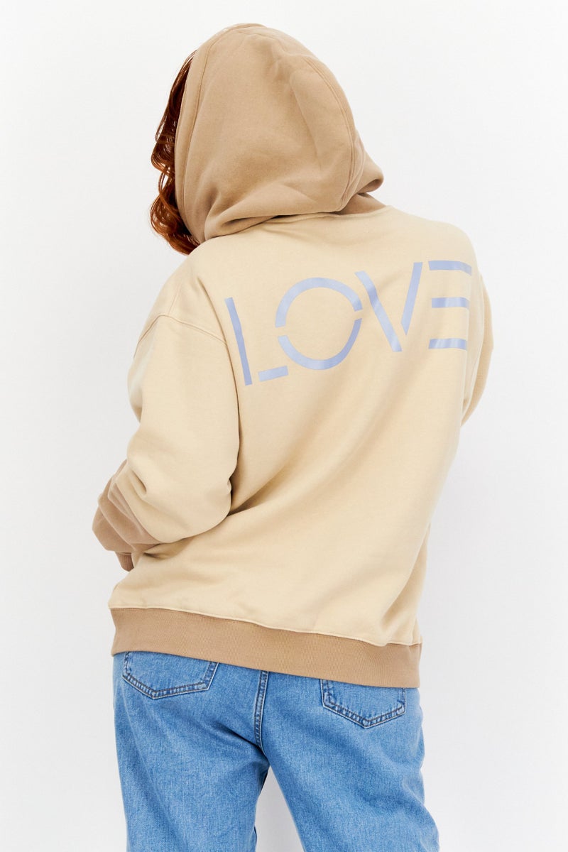 ESPRIT سويت شيرت نسائي بغطاء رأس، بني - Image 2