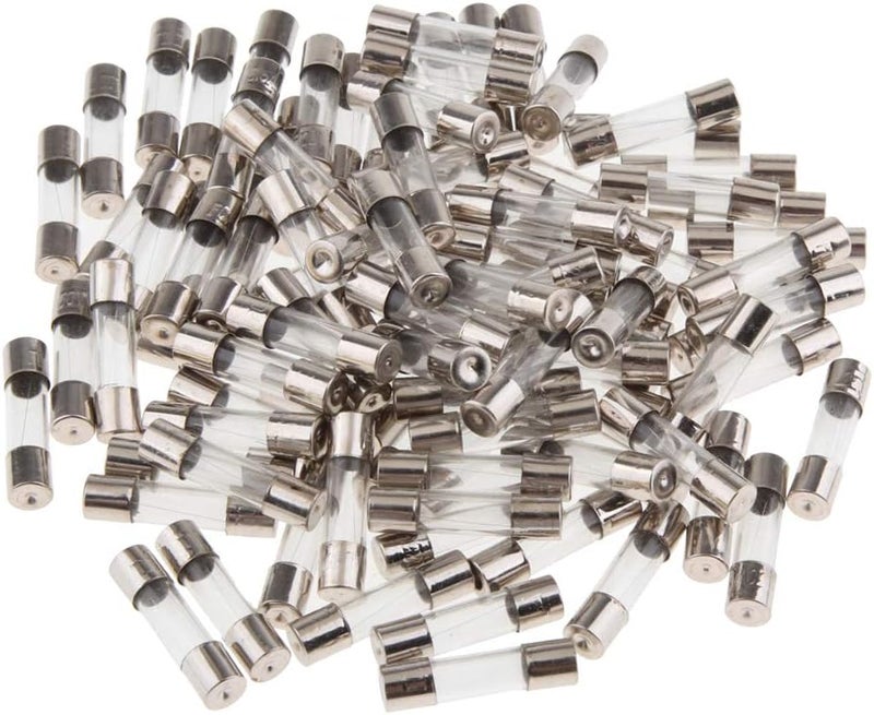 klarako 100 Pack Quick Blow Glass Tube Fuse Kits Amp Replacements 5x20mm  10 Values  1A - Image 1