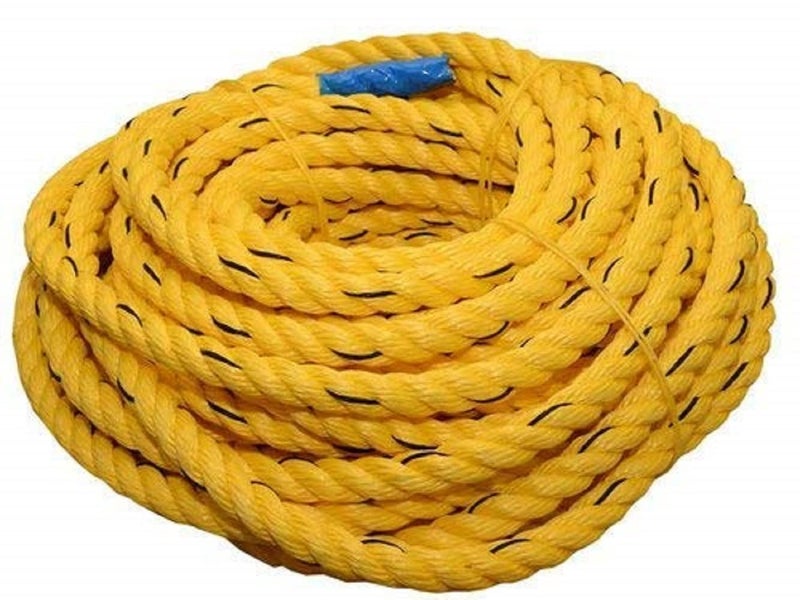 BSPS Twisted Nylon Industrial Grade Multipurpose Line Rot Alkali Chemical Weather Resistant Rope for Craft DIY Projects Towing, Dock Lines Heavy Load (Yellow, 10 mm Thick) (40M) - Image 3