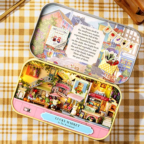 Spilay Dollhouse Miniature with Furniture,DIY Dollhouse Kit Mini Iron Box Theater,1:24 Scale Creative Room Best Birthday Gift for Adult Lover Girl Friend Birthday Gift (Q08) - Image 3