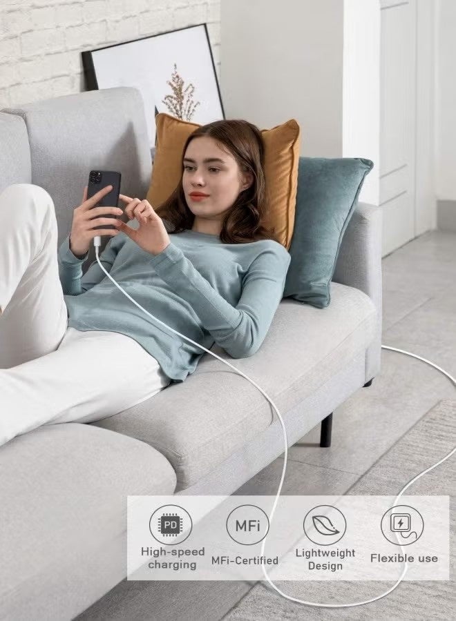 رياكلاود شاحن iPhone، [معتمد من Apple MFi] كابل USB إلى Lightning بطول 1 متر، سلك شحن سريع متوافق مع iPhone 14/13/12/11 Pro Max/XS MAX/XR/XS/X/8/7/Plus/6S/6/SE/5S/iPad - Image 3