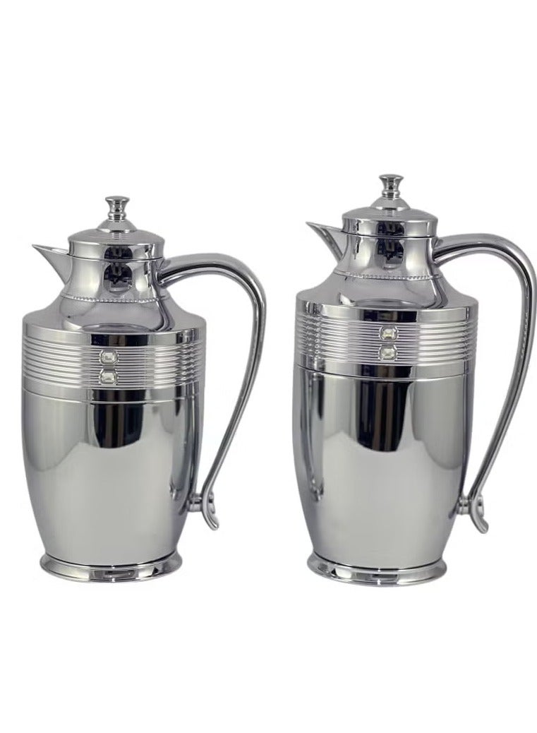 Homemaker 2-Piece Stainless Steel Flask Set – 0.75L & 1L | Durable & Sleek Silver Thermal Bottles for Hot & Cold Beverages | Ideal for Home, Office & Travel - Image 3