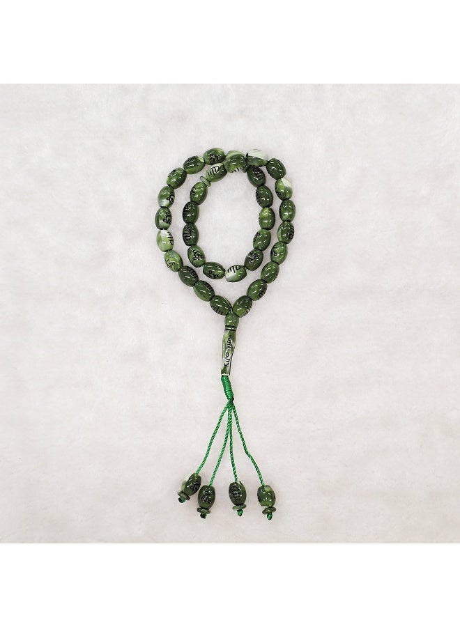 NIBEMINENT 33 Muslim Prayer Beads Green/12mm 