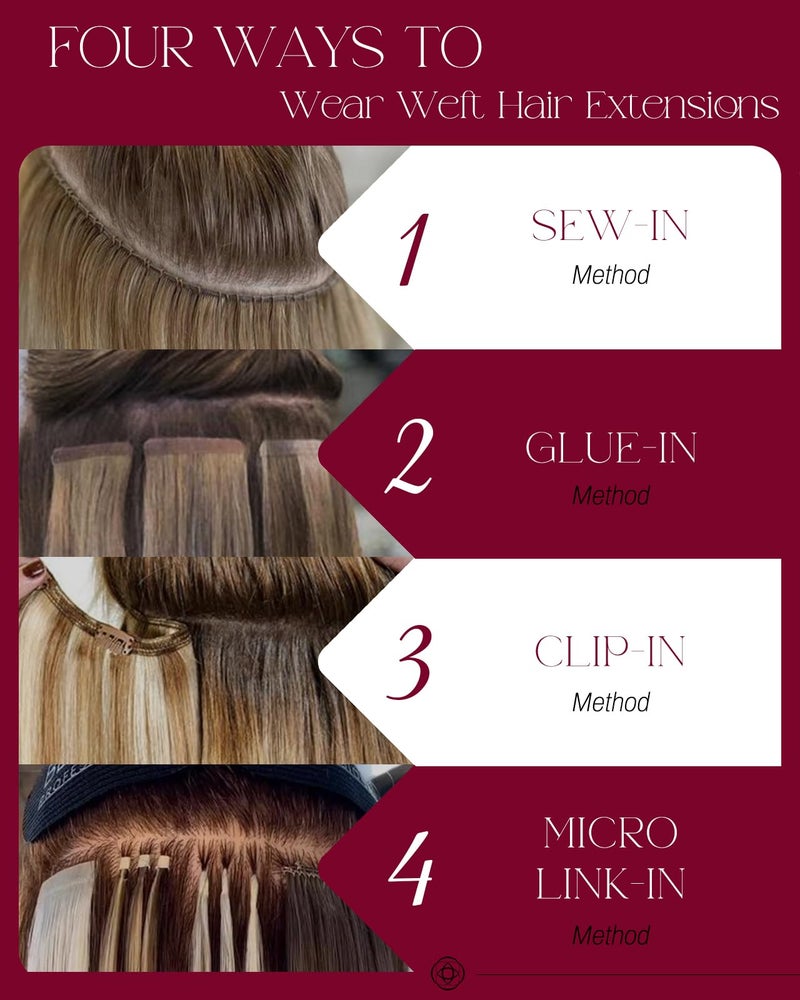 Moresoo Sew in Hair Extensions Real Human Hair Blonde Highlights Remy Human Hair Weft Extensions Medium Brown with Blonde Sew in Weft Hair Extensions Human Hair 100g 18 Inch - Image 5