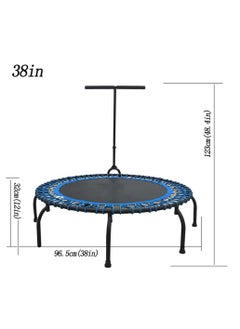 ULTIMAX Trampoline 38 Inches Trampoline with handle bar For Indoor Fitness Bungee Trampoline Exercise Rebounder  - Image 3
