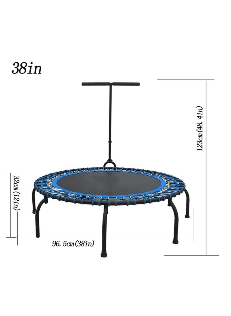ULTIMAX Trampoline 38 Inches Trampoline with handle bar For Indoor Fitness Bungee Trampoline Exercise Rebounder  - Image 3