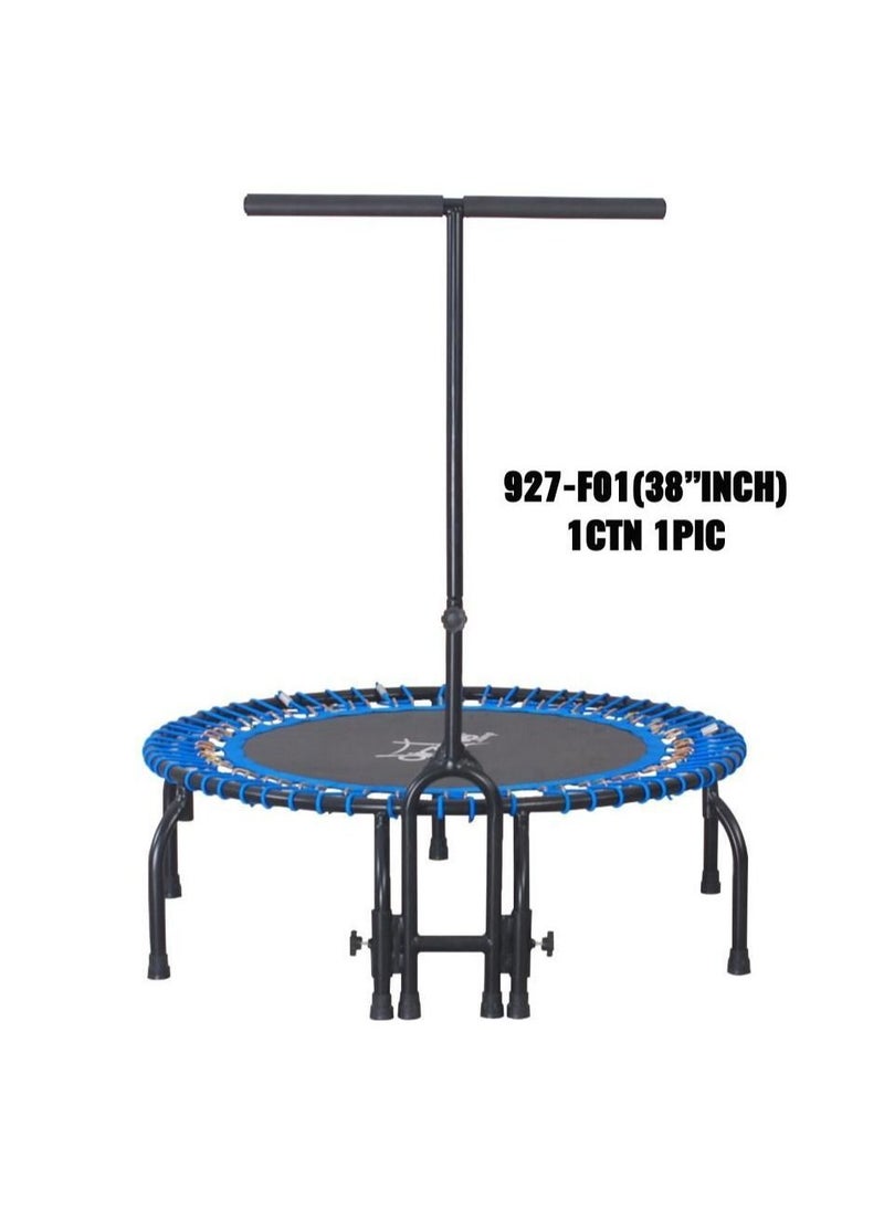 ULTIMAX Trampoline 38 Inches Trampoline with handle bar For Indoor Fitness Bungee Trampoline Exercise Rebounder  - Image 5