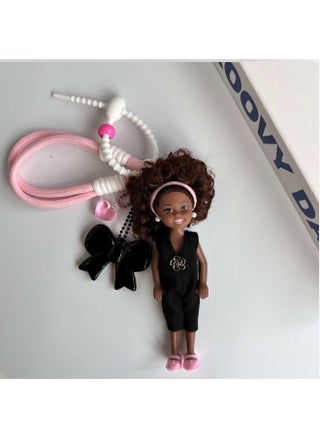Black Camellia One-Piece Black Girl Pendant