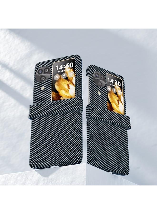 S-TOP Case For OPPO Find N3 Flip 3 in 1 All-inclusive Decal Carbon Fiber Texture Protective Phone Case - Image 2