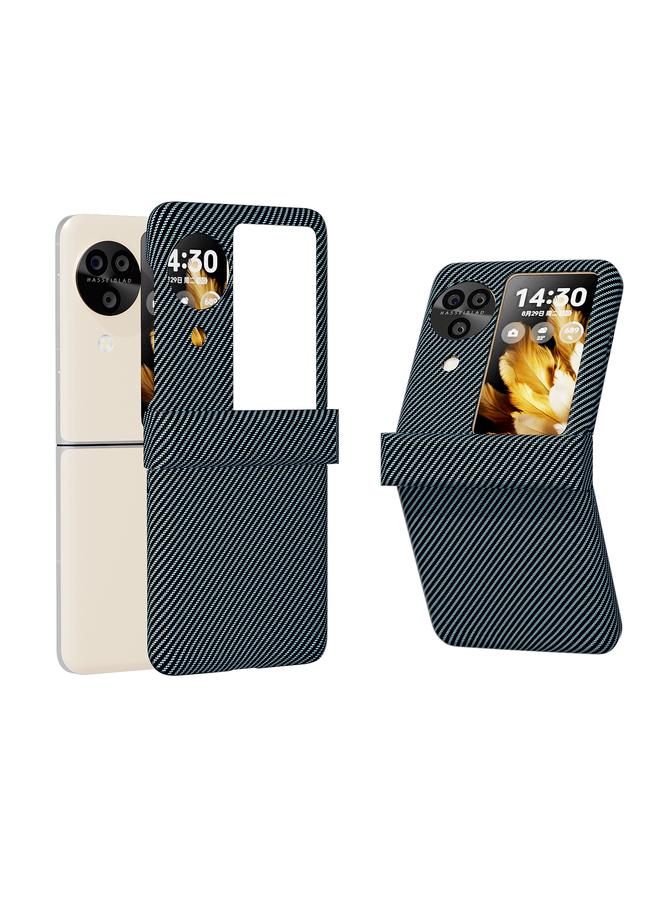 S-TOP Case For OPPO Find N3 Flip 3 in 1 All-inclusive Decal Carbon Fiber Texture Protective Phone Case - Image 1