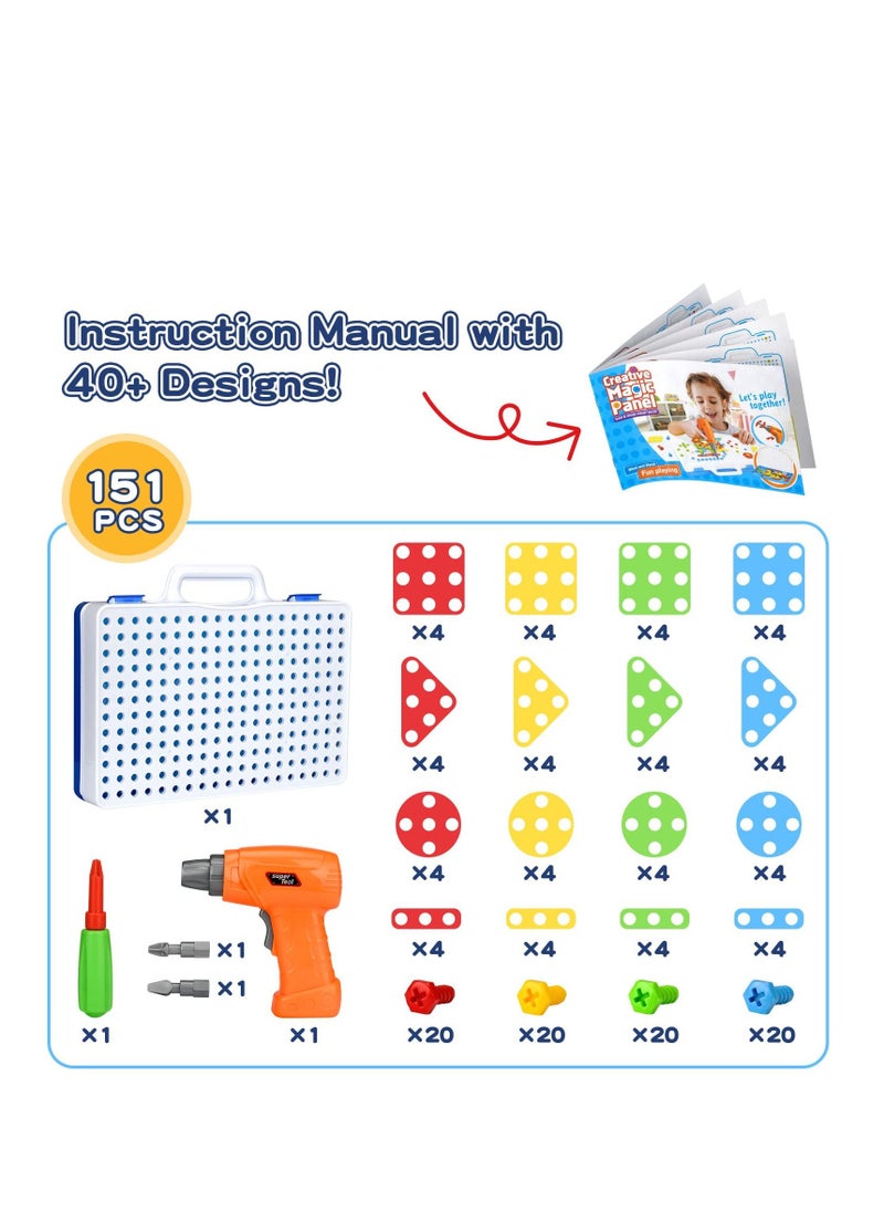 Excefore 3D Kids Take Apart Toys, Kids Puzzle Constructions Toys, Design and Drill Toy for Kid, Construction Games with Toy Drill, Creative Engineering Building Kits, STEM Toys for 3 4 5 6 year old  - Image 2