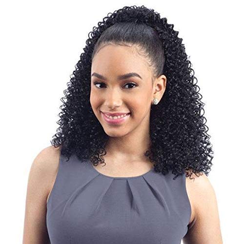 FreeTress Equal SPRING WATER GIRL 1B Off Black Synthetic Drawstring Ponytail
