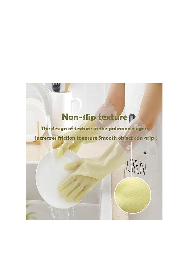 Oasisgalore 6 Pairs Dishwashing Cleaning Gloves, Reusable Rubber Gloves for Kitchen Gardening  - Image 3