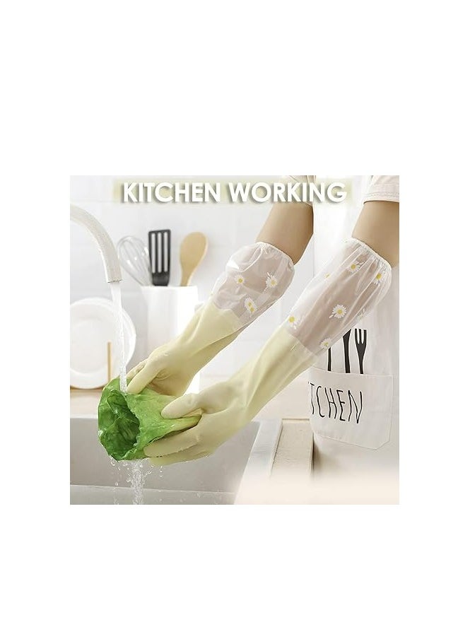 Oasisgalore 6 Pairs Dishwashing Cleaning Gloves, Reusable Rubber Gloves for Kitchen Gardening  - Image 5