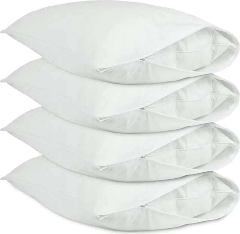 TOTEM 4 Piece Cotton Hidden Zipper Pillow Protector 50 x 70 cm