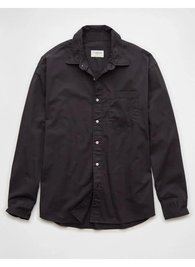 American Eagle Pocket Detail Button Down Oxford Shirt
