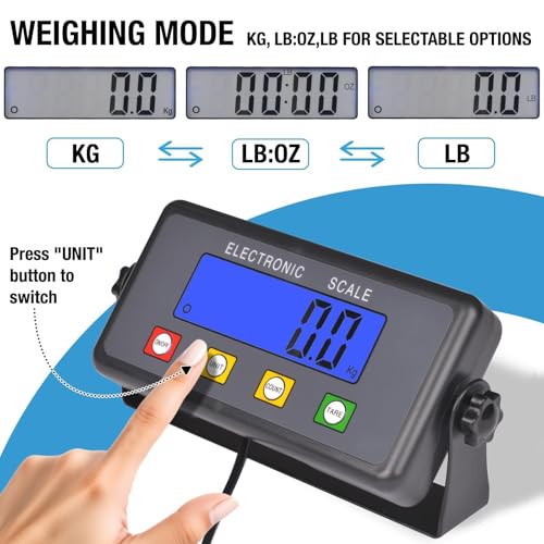 Surmount Way SurmountWay Large Shipping Scale, 440lb/0.2lb Digital Postal Scale with Tare/Count/Auto-Off Function, High Accurate Shipping Scale for Packages,Small Business,Luggage,Warehouse,Home (15.3"x11.8") - Image 4