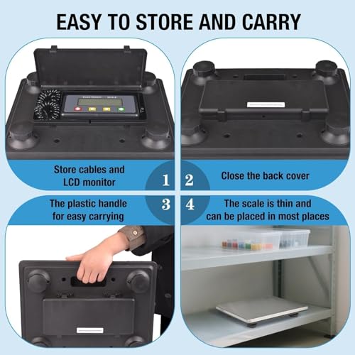Surmount Way SurmountWay Large Shipping Scale, 440lb/0.2lb Digital Postal Scale with Tare/Count/Auto-Off Function, High Accurate Shipping Scale for Packages,Small Business,Luggage,Warehouse,Home (15.3"x11.8") - Image 3