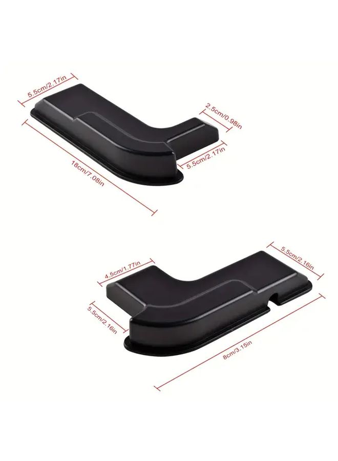 For Jeep Wrangler JL 2018-2024 2pcs Heater Wire Protection Cover Black Trim - Image 2
