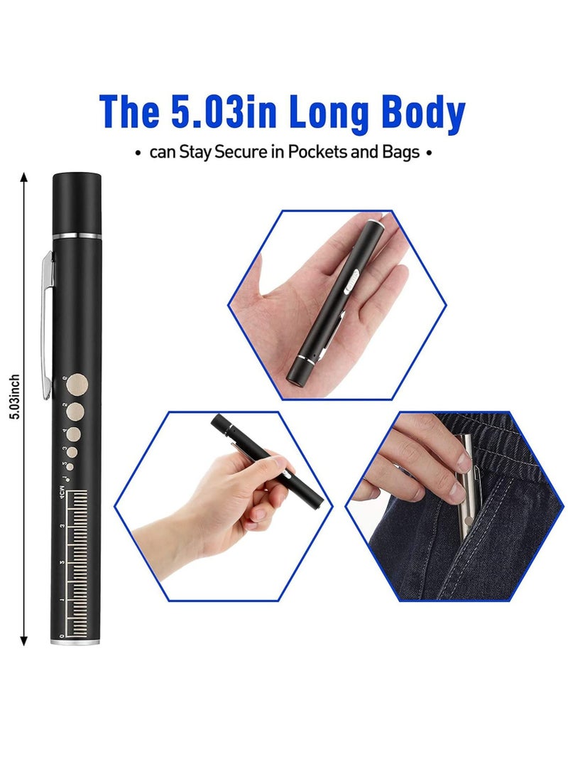 Y&D Pen Light, Diagnostic Medical Penlight,Reusable LED Penlight,for Students Doctors Nurses with 2 Light Sources, USB Rechargeable, Extra Warm Bulb, Pocket Clip (2 Pieces)  - Image 5