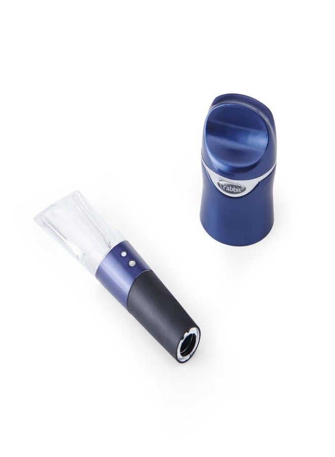 Rabbit Aerate and Preserve Wine Set, Wine/Champagne Sealer and Super Aerator (Blue), Standard - Image 1