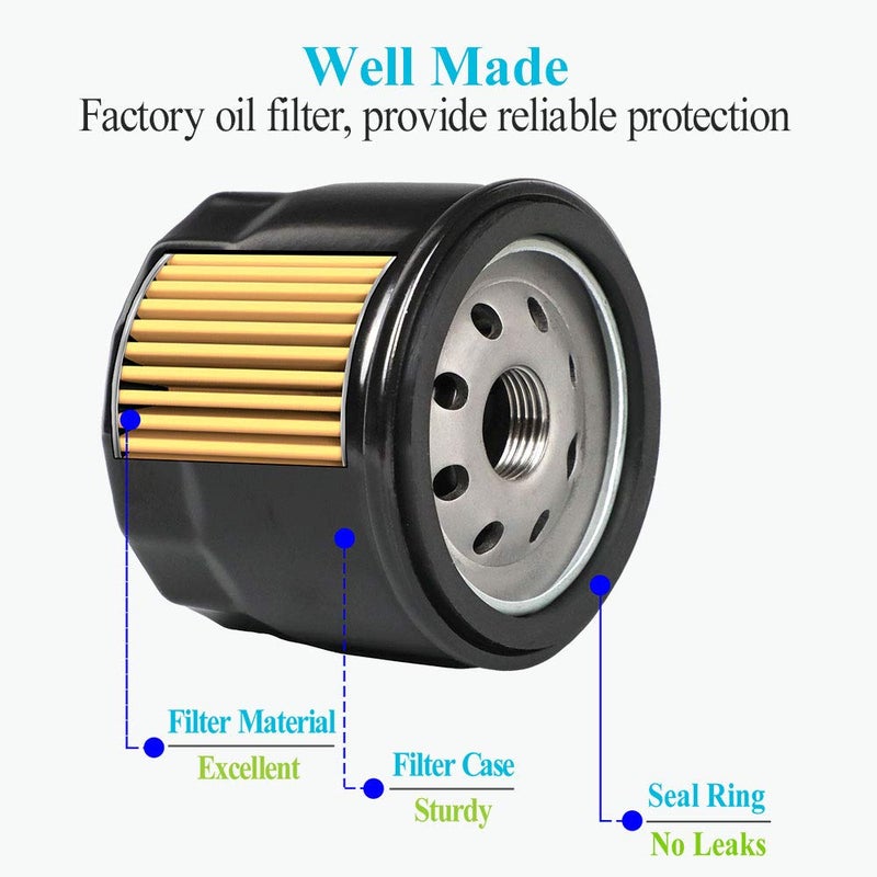 HOODELL 2 Pack 12 050 01-S Oil Filter for Kohler Engine Lawn Mower, Troy Bilt Bronco 12 050 01, Professional 1205001-S 12 050 01-S1 Oil Filter - Image 5