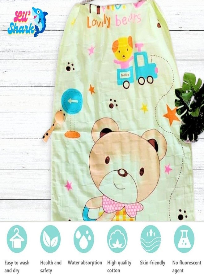 Lil' Shark Premium Muslin Baby Face Towels & Washcloths: Soft | Absorbent & Reusable (Muslin 120x60cm | Yellow |1) - Image 5