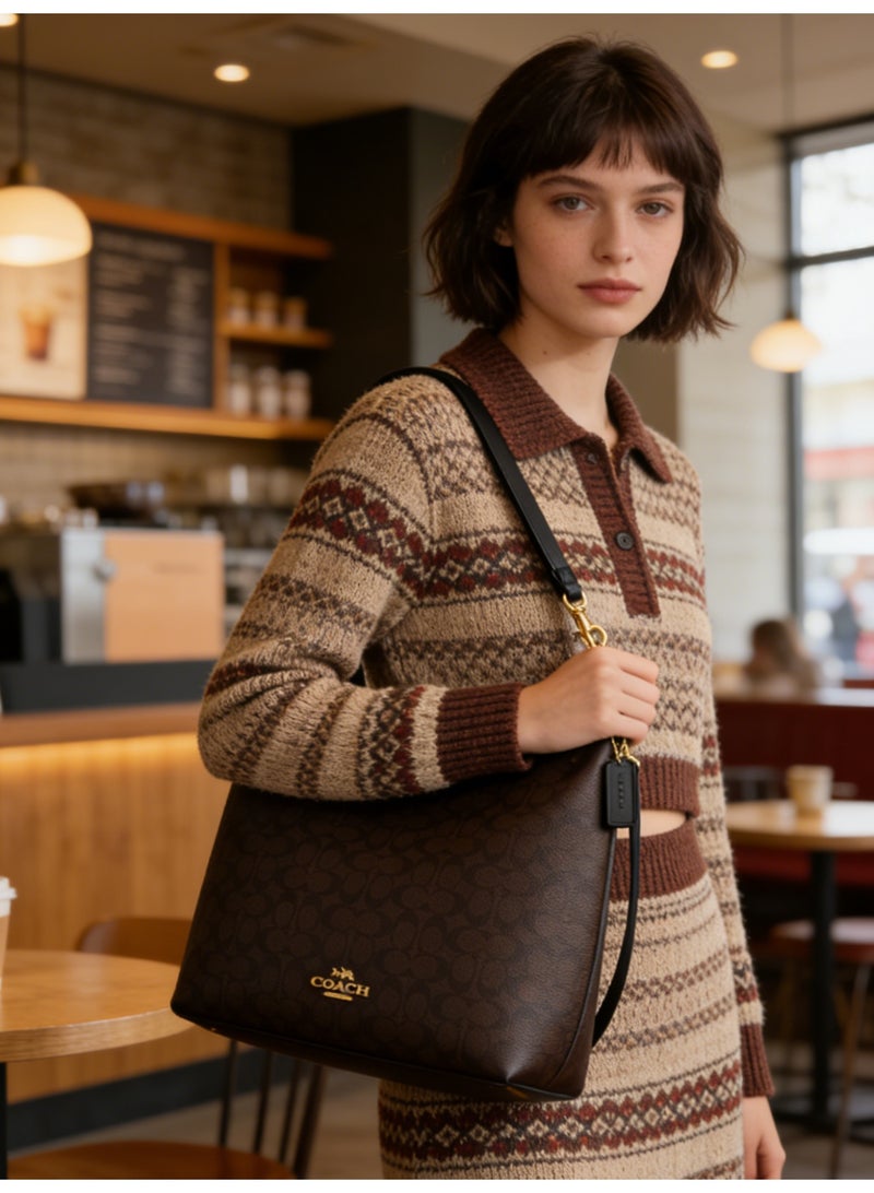 coachoutlet Coach Laurel 31 Removable Strap Women's Signature Wander Bag Underarm Bag Shoulder Crossbody Handbag - Image 2