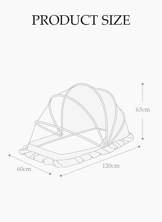 DUNISO Foldable Baby Bed Mosquito Net, Universal Mosquito Cover For Baby Bed, Bottomless Mosquito Net Portable Insect-Proof Baby Yurt, Safe And Easy To Use, Suitable For Children Aged 0-3 Years Old, Suitable For Baby Bed, Carpet, Crawling Mat - Image 2