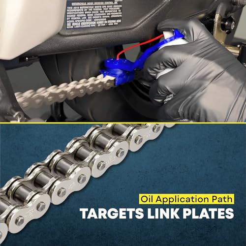 OBEROI'S TRADERS Motorcycle Chain Oiler Spray Attachment for Chains I Universal Chain Lubrication Tool for Bike Maintenance I Fits Any Chain Lube Can I Nozzle Sprayer Dispenser (Blue) - Image 4