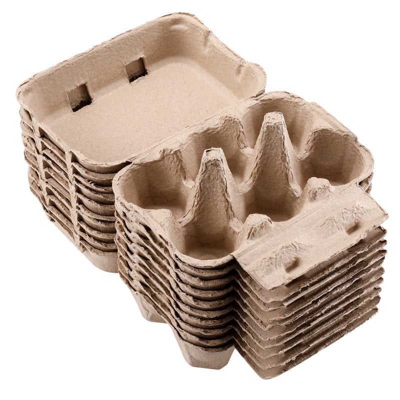 LayHyand Vintage Jumbo Duck Egg Cartons 20 Pack, Half Dozen Paper Carton for Normal Size Geese, Blank Natural Pulp Jumbo Eggs Container Holder Reusable for 6 Six Count Chicken Carton Storage Strong Tray - Image 5