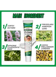 ERAYCEE Treatment Psoriasis Eczema Cream Antibacterial Antipruritic Dermatitis Herbal Ointment Anti-itch Medical Plaster  - Image 3
