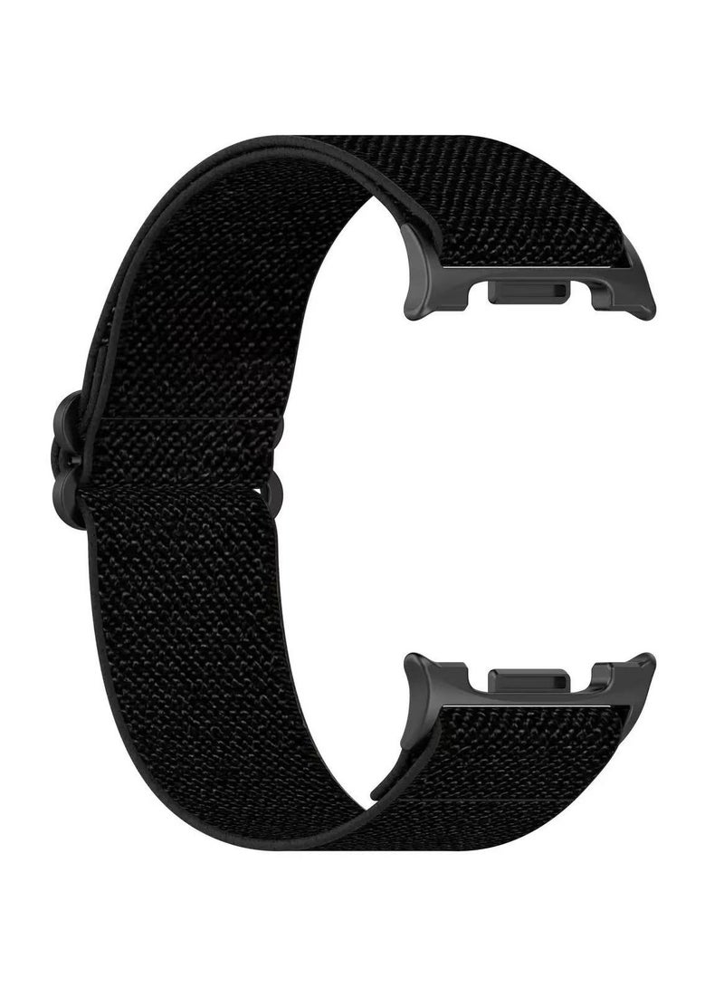 Samsung Galaxy Watch 8 Classic Stretch Nylon Strap, Samsung Galaxy Watch 8 Classic Stretch Canvas Strap for Men Black. - Image 2