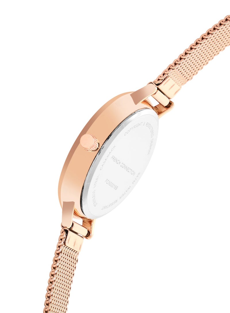 French Connection Women's Analog Watch With Rose Gold Stainless Steel Bracelet 36 mm FCN00016B - Image 3