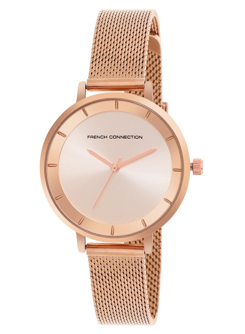 French Connection Women's Analog Watch With Rose Gold Stainless Steel Bracelet 36 mm FCN00016B - Image 2