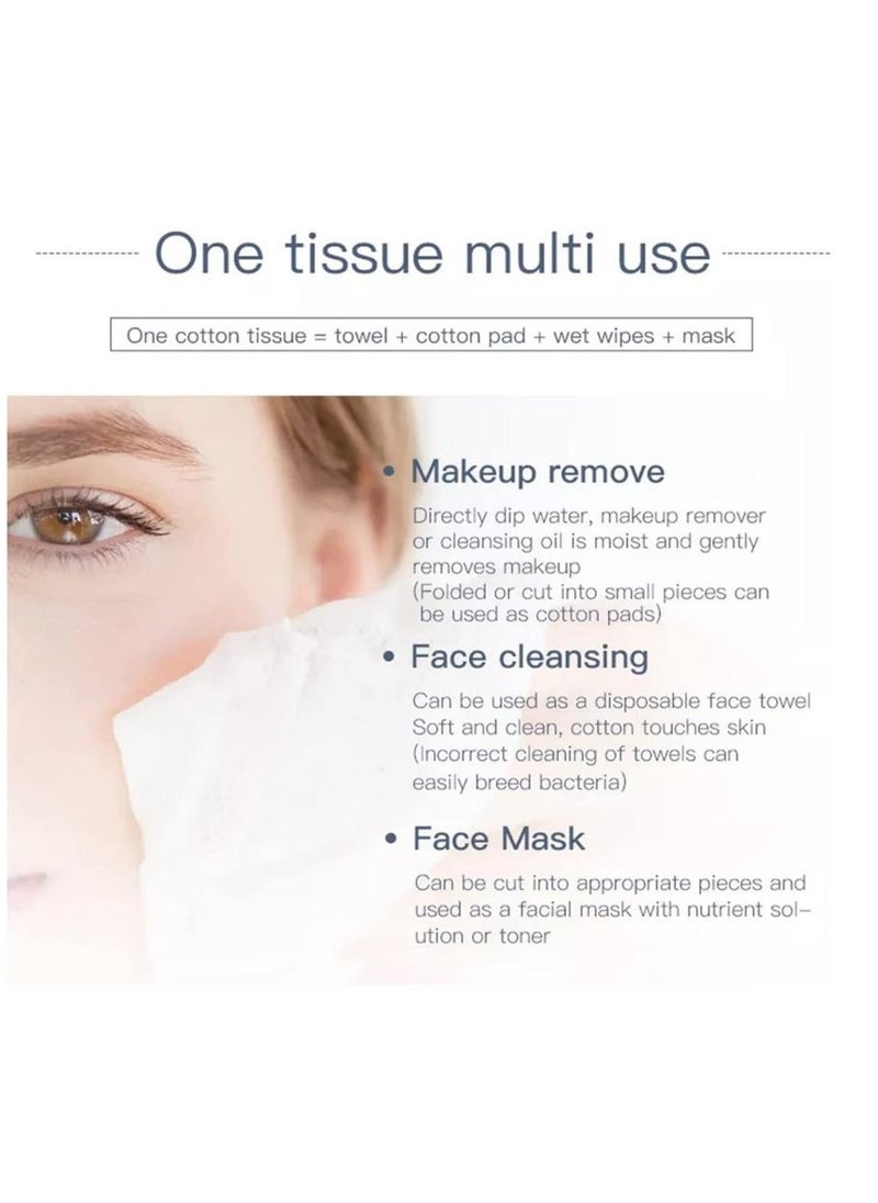 Alissa 3 Rolls Ultra-Soft Disposable Face Towels – 120 Thick Cotton Sheets (20x20cm), Lint-Free & Skin-Safe, Dry & Wet Use for Facial Cleansing, Makeup Removal, Baby & Sensitive Skin Care  - Image 5