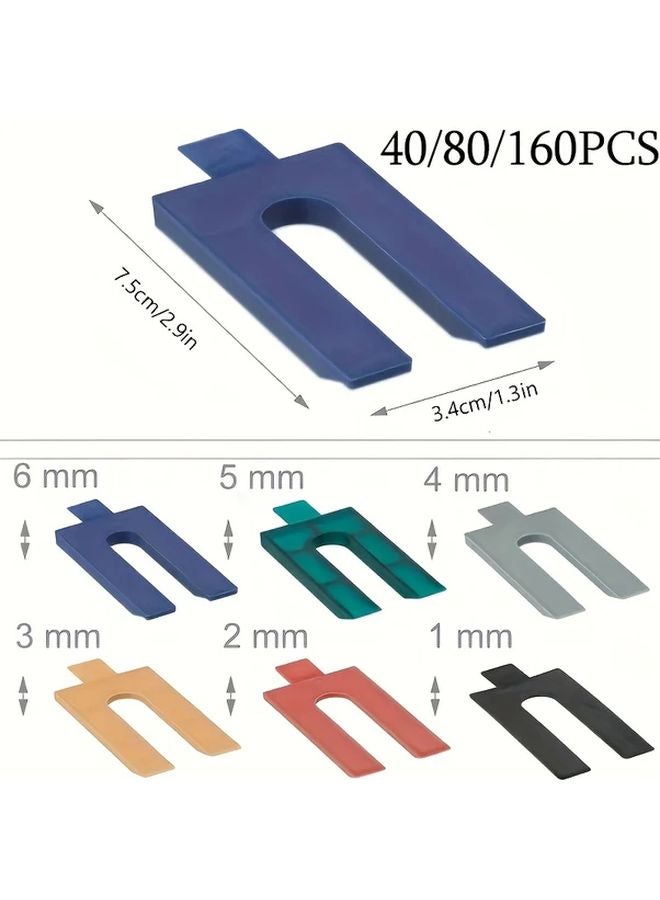 160 Packs Plastic Tile Leveling System Spacers U Shaped Blocks Multiple Sizes Alignment - Image 3