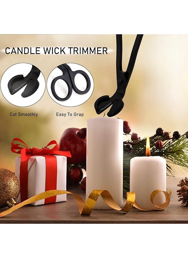 Arabest 5 in 1 Candle Accessory Set, Candle Wick Trimmer Cutter, Candle Candle Wick Dipper,USB Electric Lighter And Storage Tray Plate for Candle Lover Gift, Stainless Steel Candle Care Kit (Black)  - Image 4