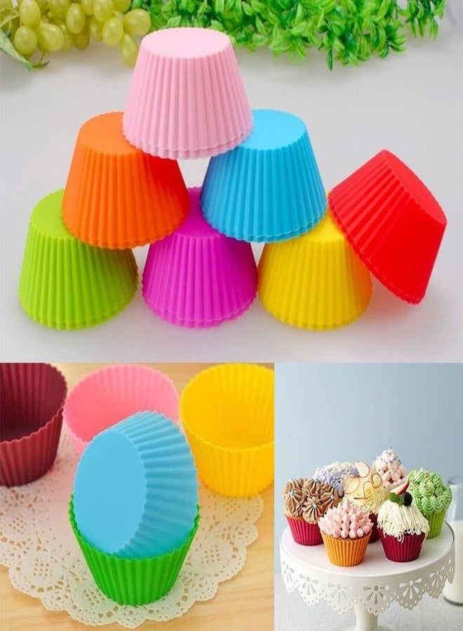 Royals Silicone Muffin Cupcake Jelly (Random 8PC) Molds Bakeware Tools Cupcake Muffin Mould, Vati Cake Mould - Image 4
