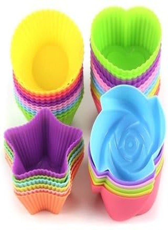 Royals Silicone Muffin Cupcake Jelly (Random 8PC) Molds Bakeware Tools Cupcake Muffin Mould, Vati Cake Mould - Image 1