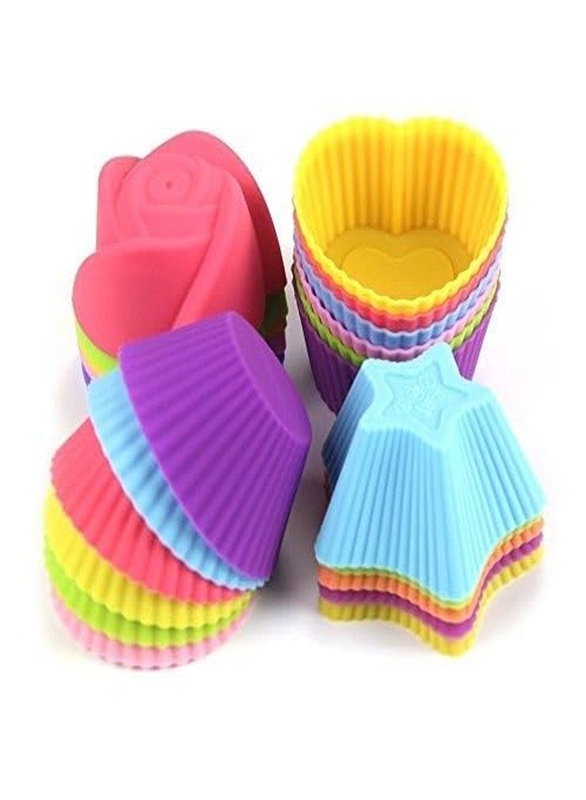 Royals Silicone Muffin Cupcake Jelly (Random 8PC) Molds Bakeware Tools Cupcake Muffin Mould, Vati Cake Mould - Image 2