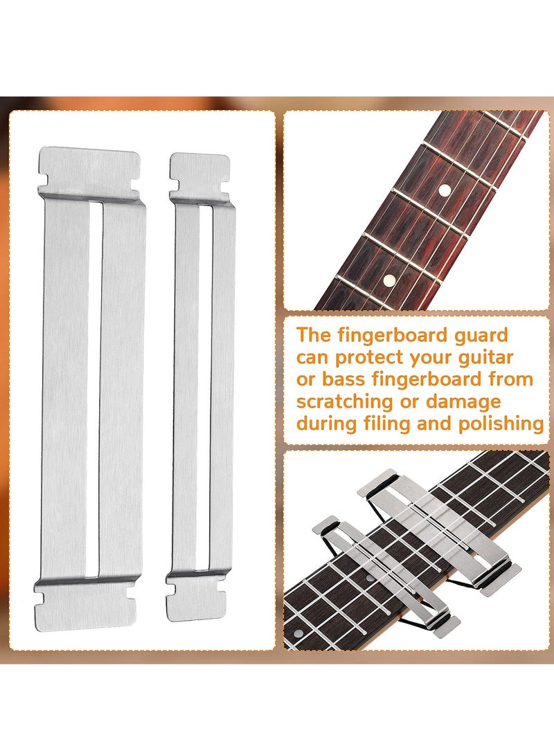SOLARAE 3 Set Guitar Fingerboard Guards, Stainless Steel Bass Guitar Fingerboard Guards for Dressing and Polishing Frets - Image 4