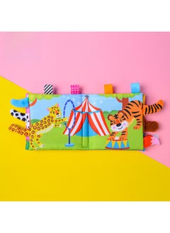 Generic LakaRose Animal Tail Cloth Book Enlightenment Early Education Cloth Book 0-1 Year Old Baby Toy Baby Ring Paper Cloth Book-Color:Farm Animal Tail Cloth Book  - Image 5