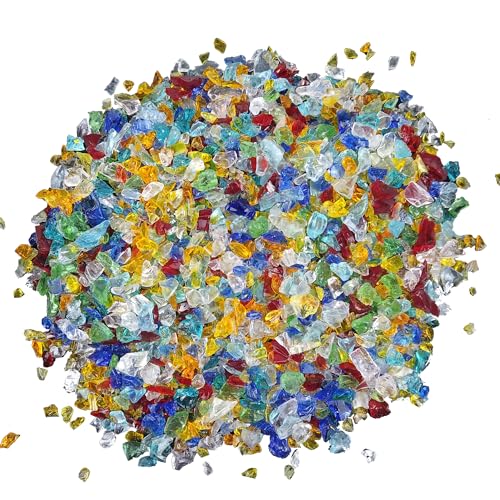 TWINKLING High Luster Crushed Glass, Broken Glass, Glass Gems Chips for DIY Resin Art Epoxy Crafts, Nail Art, Geode Painting, 1-3mm(200g) (Mixted Color) - Image 4