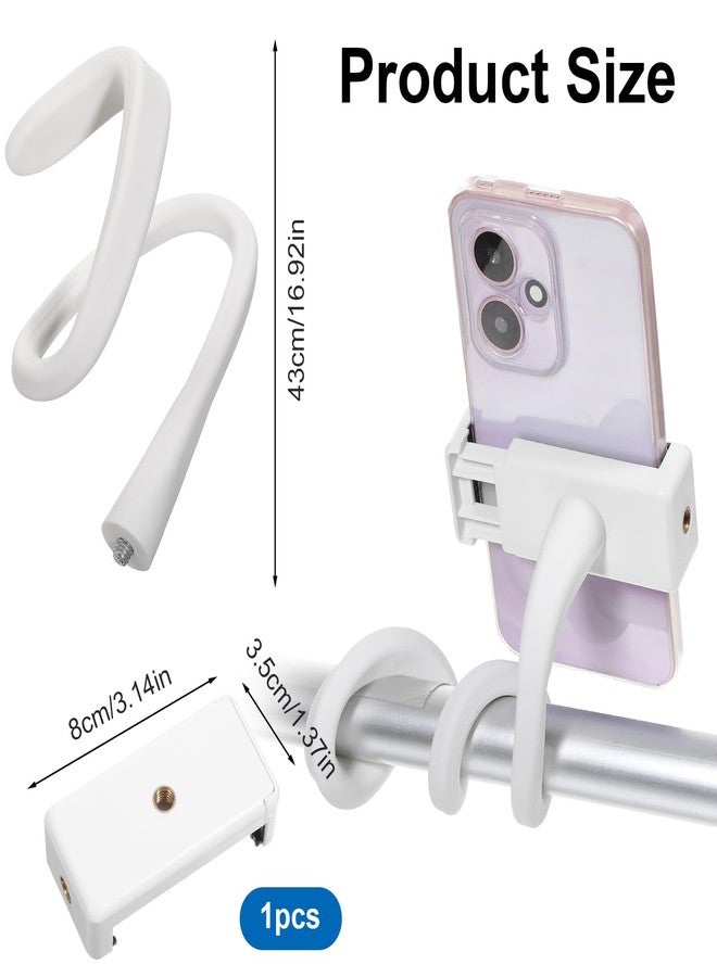 Sibba Stroller Phone Holder 1 Pack, Universal Flexible Arm Mount for Treadmill Steering Wheel Shopping Cart Bike, Hands Free Cell Phone Stand for Baby Stroller, Stainless Steel 16.5 inch - Image 2