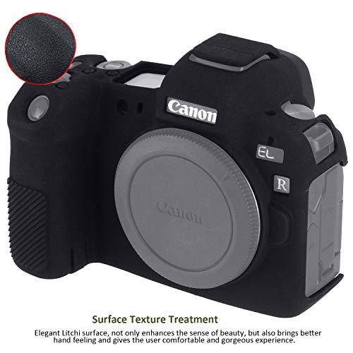 Easy Hood Case Compatible with Canon EOS R Digital Camera, Anti-Scratch Soft Silicone Rubber Housing Case Shell Protective Cover Skin Protector Guard Shield (Black) - Image 4