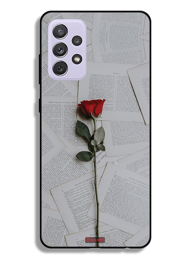 Tolwak Samsung Galaxy A72 5G Protective Case Cover Rose On Papers - Image 1